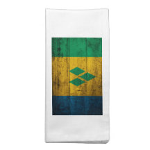 Wood St. Vincent & Grenadines Flag Napkin