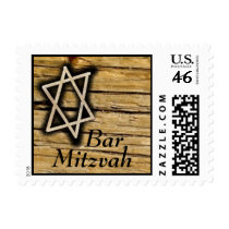 Wood Star Bar  Mitzvah Stamp 2