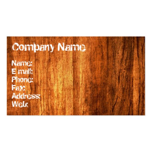 Wood Style Business Card (front side)