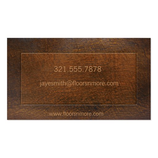 Wood Textile Business Card (back side)