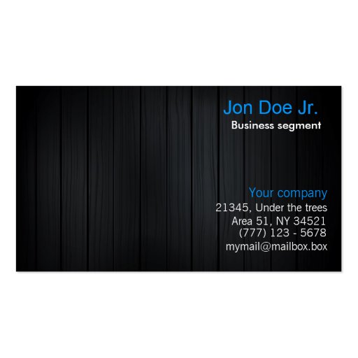 Wood texture business card (front side)