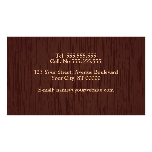 Wood Texture Business Card (back side)