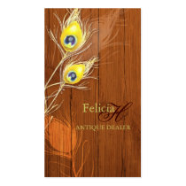 Wood Texture Monogram Antique Business Cards business cards