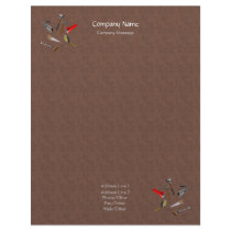 Wood Tiles Tools Stationery Custom Letterhead