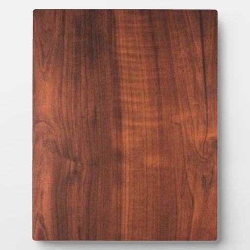 Wood WALNUT finish BUY BLANK Blanc Blanche + TEXT Plaque Zazzle