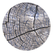 Wood Wooden Round Sticker