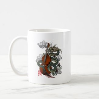 Woodbass dragon 01 coffee mugs