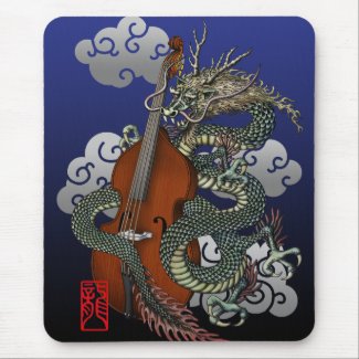 Woodbass dragon 01 mouse pads