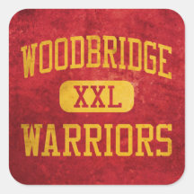 Woodbridge Warriors Athletics Square Stickers