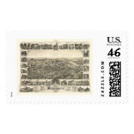 Woodbury, NJ Panoramic Map - 1886 Postage Stamp