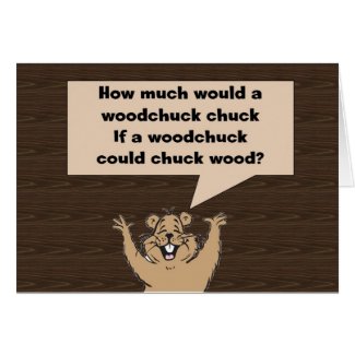Woodchuck Tongue Twister card
