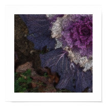 "Woodcut" Flower posters