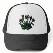 Woodcut Flowers hats by paulnsheryl Woodcut Flowers hats
