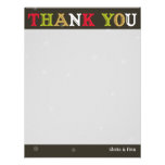 Woodcut holiday snowflake gray thank you note announcements