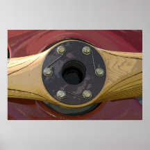 Wooden Airplane Propeller Poster Print