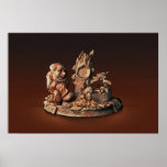 Wooden Art by Yuri Firsanov: Mushroomer Posters