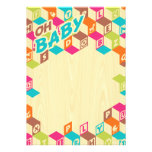 Wooden Baby Blocks Baby Shower Invitations invitations