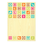 Wooden Baby Blocks Baby Shower Invitations invitations