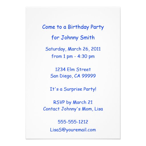 Wooden Biplane Invitation