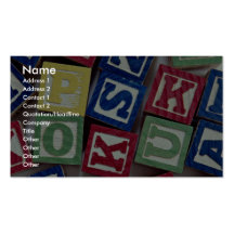 Wooden blocks with alphabets for kids business card