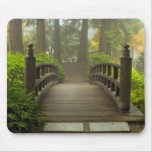 Wooden Bridge in Japanese Garden Mouse Pad