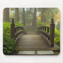 Wooden Bridge in Japanese Garden Mouse Pad
