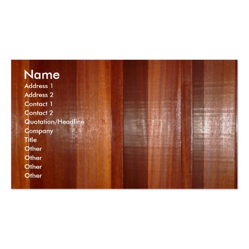 Wooden Buisness Card Business Card (front side)