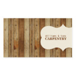 Wooden Carpentry Business Cards