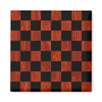 Wooden Checkerboard magnets