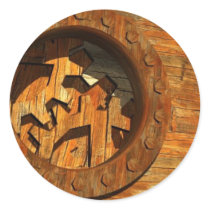 wooden clockwork stickers by M_Cavet wooden clockwork stickers