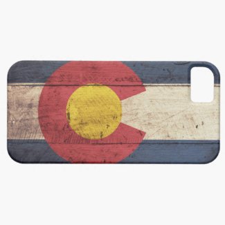 Wooden Colorado Flag iPhone 5 Case