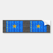 Wooden Congese Flag Bumper Stickers