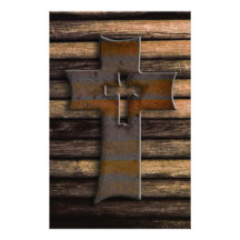 Wooden Cross Custom Stationery