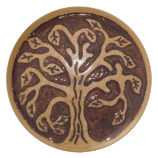 Wooden decor with tree