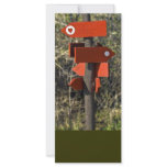 wooden direction sign custom rack cards