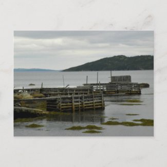 Wooden Docks at Hare Bay, Newfoundland postcard