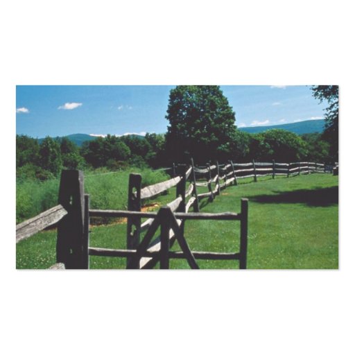 Wooden fence, Vermont, U.S.A. Business Card Templates (back side)