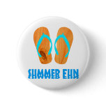 Wooden Flip Flops Pinback Buttons