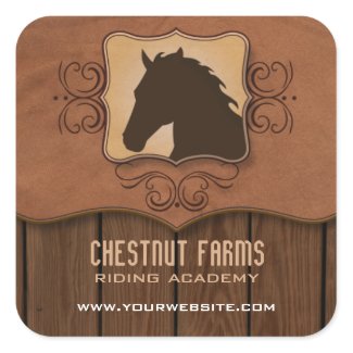 Wooden Flourish Horse Promotion Sticker sticker