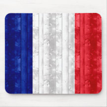 Wooden French Flag Mousepads