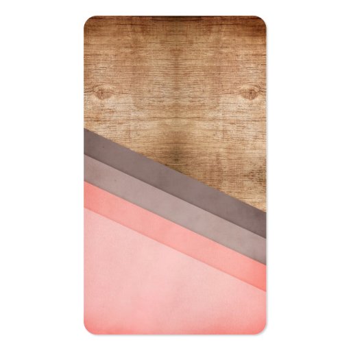 Wooden geometric art business card (front side)