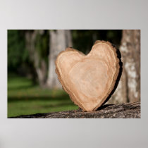 wooden heart poster