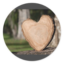wooden heart stickers