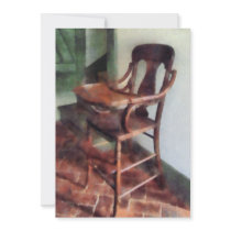 Wooden High Chair invitations