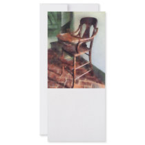 Wooden High Chair rack cards