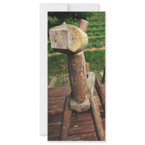 Wooden Horses Rack Card