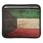 Wooden Kuwait Flag Sleeve For iPads