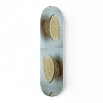 Wooden laundry basket skate decks
