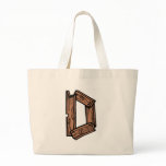 wooden letter D Tote Bags