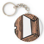 wooden letter D Key Chain